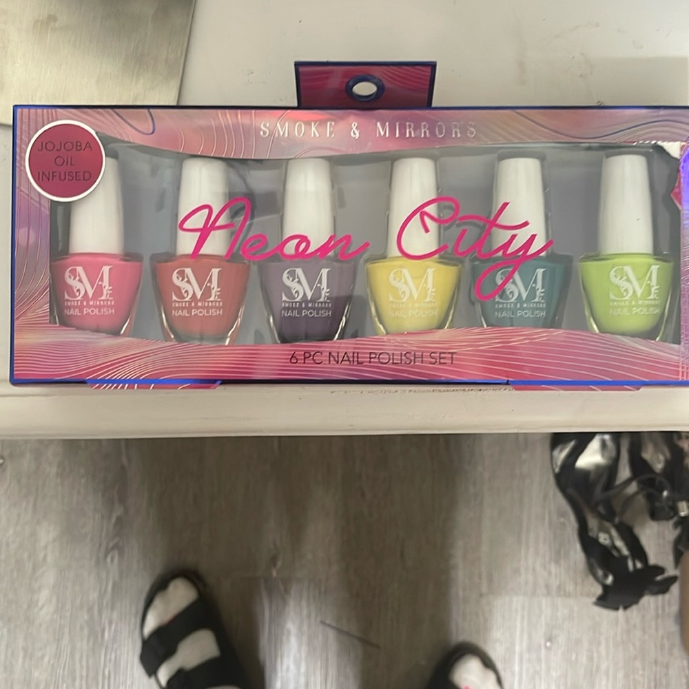 Smoke & Mirrors Neon City 6-Piece Nail Polish Set NWT and box as pictured